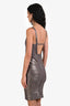 Herve Leger Silver Metallic Bandage Dress Size S