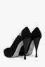Rene Caovilla Black Suede Crystal Pump Size 37.5
