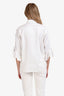 IRO Jeans Off-White Cotton Tie Detail Sleeve Button Down Shirt Size 38