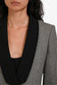 Boutique Moschino Black/White Houndstooth Single Button Blazer Size 6