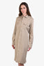 Polo Ralph Lauren Camel Cotton Button Down Shirt Dress Size 12