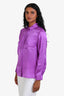 Frame Purple Silk Slim Pocket Shirt Size XS