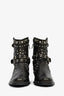 Stuart Weitzman Black Leather Studded Western Boots Size 6.5