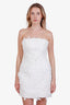 Zimmermann White Tama Filigree-embellished Strapless Mini Dress Size 1
