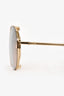 Chloe Green/Gold '41S' Aviator Sunglasses