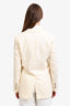 Gucci Cream Silk Blend Single Breasted Blazer Size 42