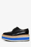 Prada Black Leather Platform Oxfords Size 36.5