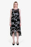 Marc by Marc Jacobs Black/Silver Sheer Embellished Empire Waist Dress Size 4