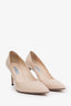 Prada Beige Saffiano Leather Heels Size 39.5