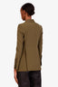 Rick Owens FW18 Green Wool Single Breasted Blazer Size 2