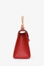 Goyard Red Leather 'Goyardine' Saigon PM Bag with Strap