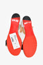 Christian Louboutin White/Black Leather Ankle Strap Sandals Size 39