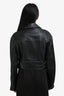 Weekend Max Mara Black Leather 'Vintage' Biker Jacket Size 40