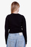 Saint Laurent Black Cashmere Sequin Logo Cardigan Size XS