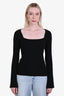 Frame Black Ribbed Bell Sleeve Sweater Size S
