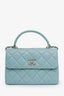 Pre-loved Chanel™ 2017-18 Blue Lambskin Small Trendy CC Flap Bag