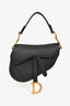 Christian Dior 2023 Black Leather Mini Saddle Bag