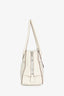 Miu Miu White Leather Medium Viviant Shoulder Bag with Strap