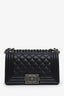 Pre-loved Chanel™ Small Black Quilted Lambskin Leather Boy Bag