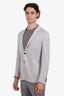 Canali Grey/White Linen and Cotton Houndstooth Single Breasted Blazer Size 31 Mens