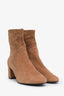 Stuart Weitzman Brown Suede Block Heel Ankle Boots Size 8.5