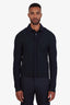 Z Zegna Navy/Green Textured Wool Cardigan Size M Mens