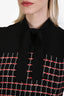 St. John Black/Red Tweed Sleeveless Dress Size 2
