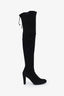 Stuart Weitzman Black Suede Knee High Boots Size 10.5