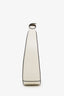 Staud White Leather Mini Moon Bag with Strap