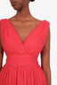 Pamela Rolland Pink Pleated Tulle Long Gown Size 2