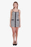 Maje White/Blue Striped Dress With Adjustable Straps Size 34