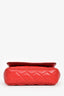 Versace Red Nappa Quilted Leather Medusa Chain Crossbody Bag