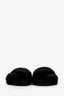 Jil Sander Black Fur Slides Size 38