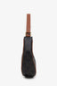 Celine Brown Leather Canvas Triomphe Ava Shoulder Bag