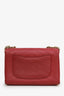Pre-loved Chanel™ 2018-19 Red Calfskin Chevron Stitched Small Coco Flap Bag