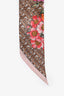 Burberry Brown/Multicolour Silk Floral 'TB' Twilly Scarf