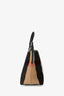 Burberry Black/Multicolour Novacheck Leather Wool Society Tote with Strap
