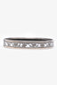 Hermès Palladium/White 'Balcons du Guadalquivir' Narrow Bangle Bracelet