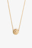 David Yurman 18K Yellow Gold Diamond Sculpted Cable Pendant Necklace