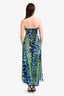 Jean Paul Gaultier Soleil Green/Blue Halter Maxi Dress Size XS