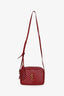 Saint Laurent Red Leather Lou Crossbody Camera Bag