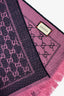 Gucci Pink/Purple Wool GG Monogram Scarf
