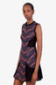 M Missoni Black Multicolour Printed Knee-Length Dress Size 0