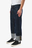 Burberry London Dark Denim Cuffed Wide Leg Jeans Size 34 Mens