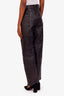 Eytys Black Faux Leather Benz Croco Pants Size 27 32