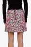 Louis Vuitton Red/White/Black Monogram Jacquard Mini Skirt Size 36