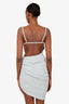 Jacquemus Grey Saudade Open Back Ruched Mini Dress Size 34