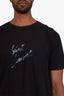 Saint Laurent Black Cotton Logo T-Shirt Size M Mens
