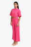 Frame Pink Linen-Blend Cropped Twist Top and Bottom Set Size XS