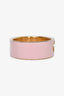 Gucci Pink Enamel Gold Tone Interlocking GG Bracelet Size S
